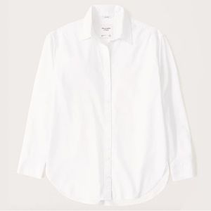 ABERCROMBIE OVERSIZED POPLIN BUTTON-UP